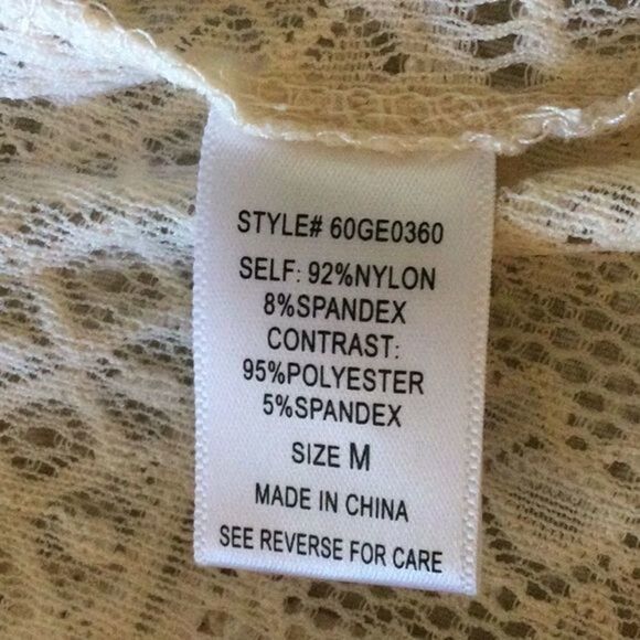 Living Doll Ivory‎ Ecru Lace Zip Up Unlined Jacket Size Med - Picture 9 of 11